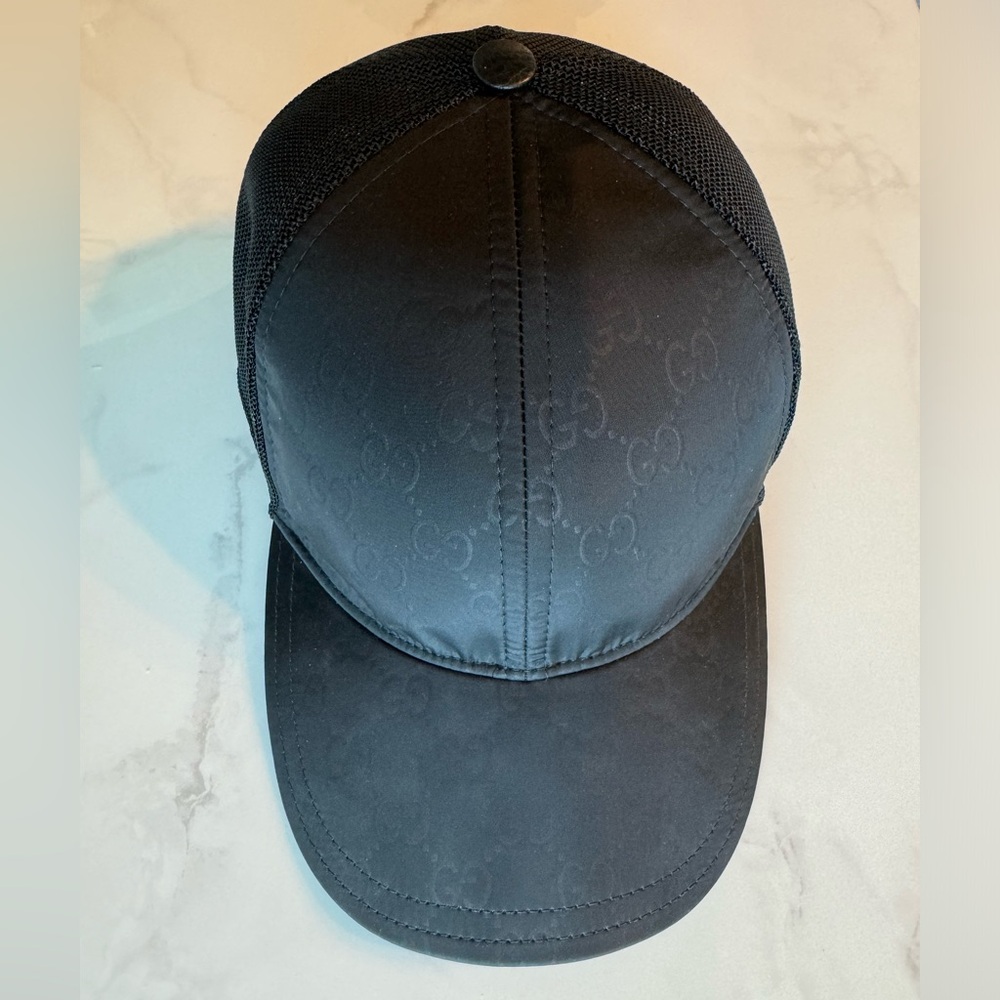 Gucci Black Nylon Baseball Hat Cap - image 1